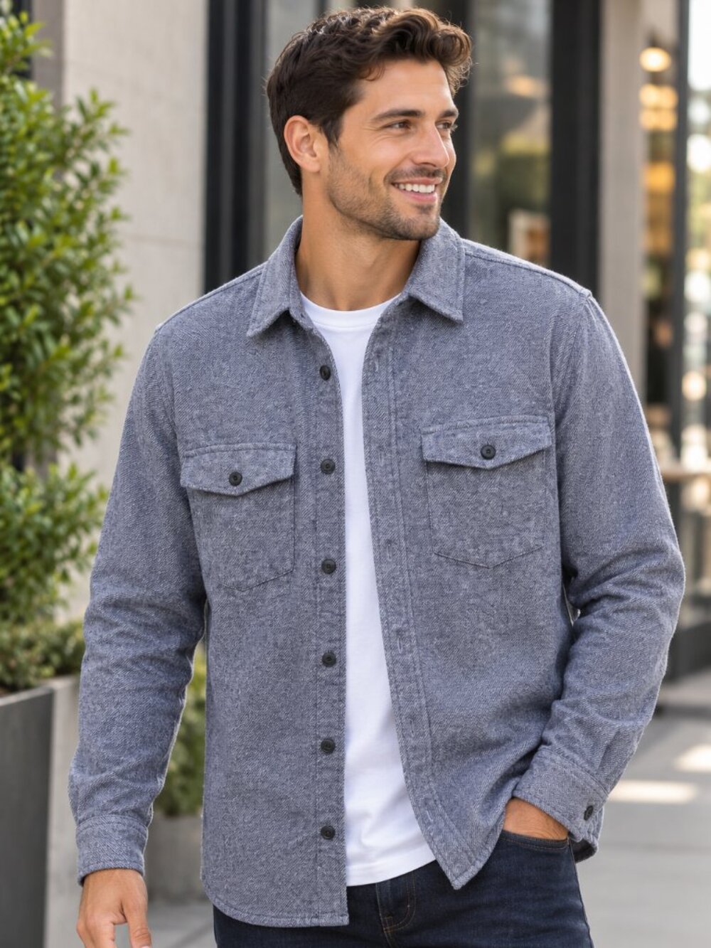 Slate & Stone Men Heavy Flannel long sleeve Shirt Jacket Size Medium